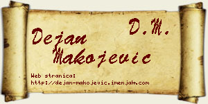 Dejan Makojević vizit kartica